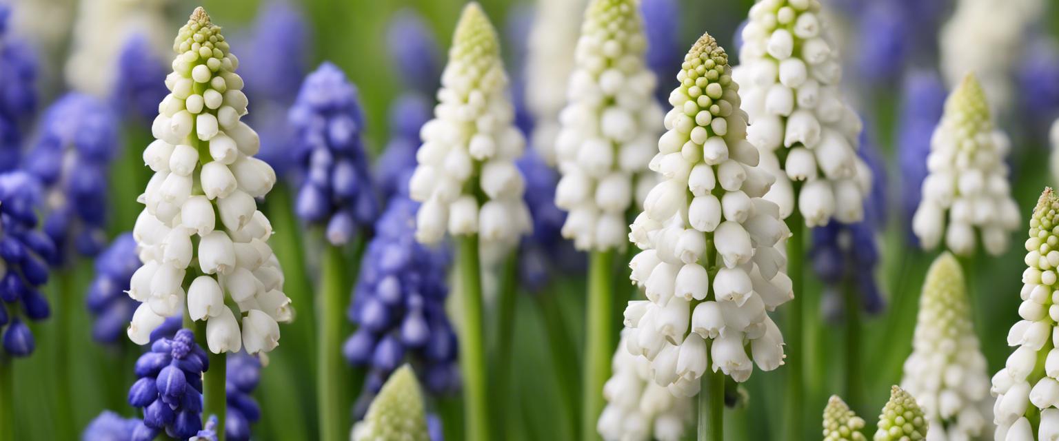 Découvrez la beauté de la Fleur Muscaris blanche
