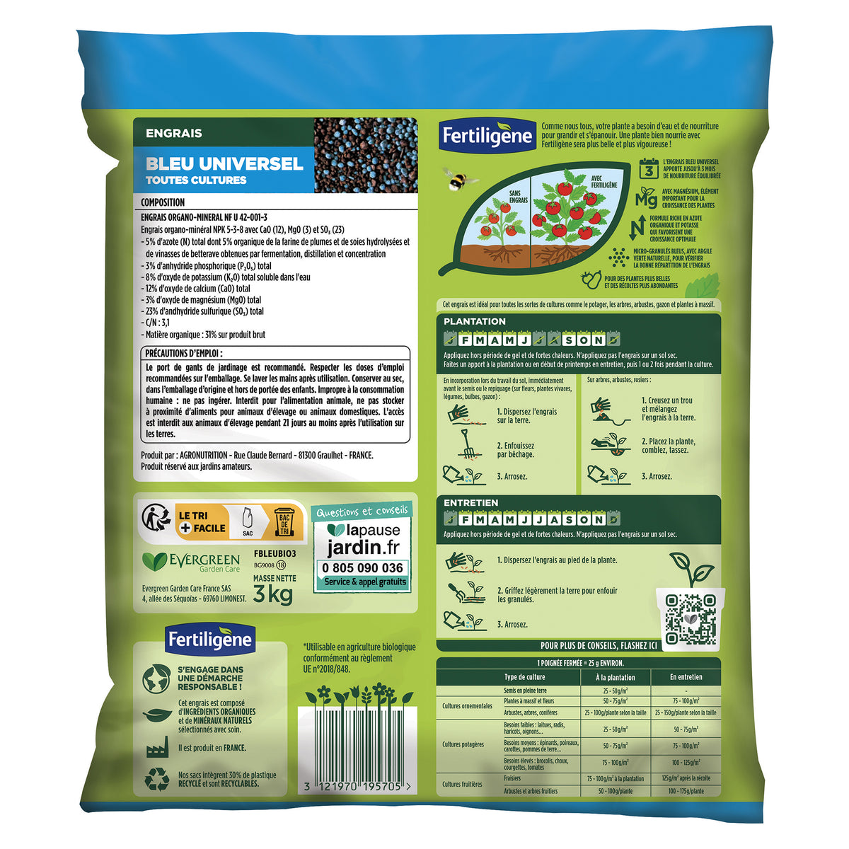 Engrais bleu universel FERTILIGENE - - Willemse