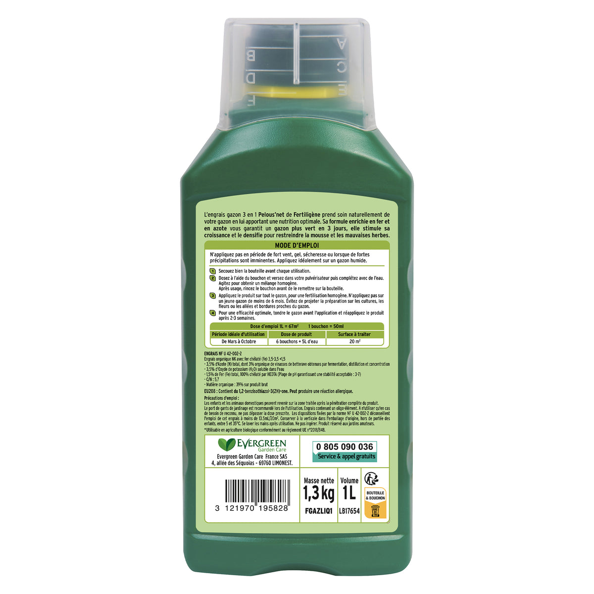 Engrais gazon liquide 3 en 1 FERTILIGENE - - Willemse