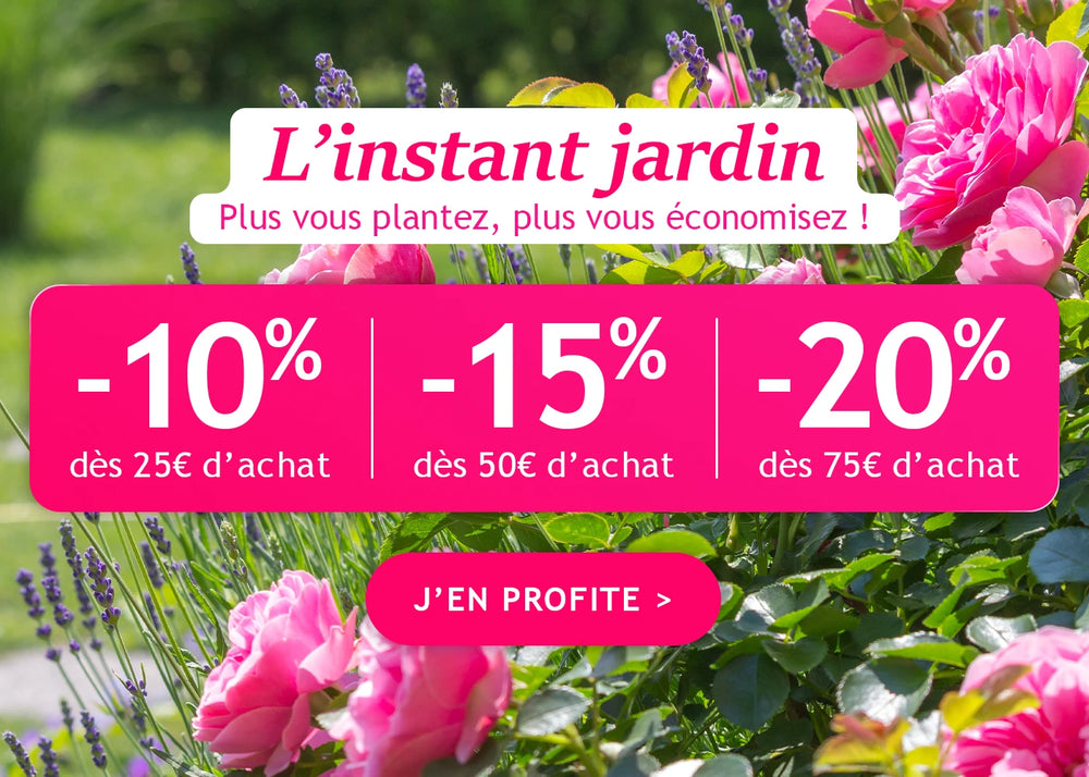 L’instant jardin : jusqu'à -20% dès 75€ !