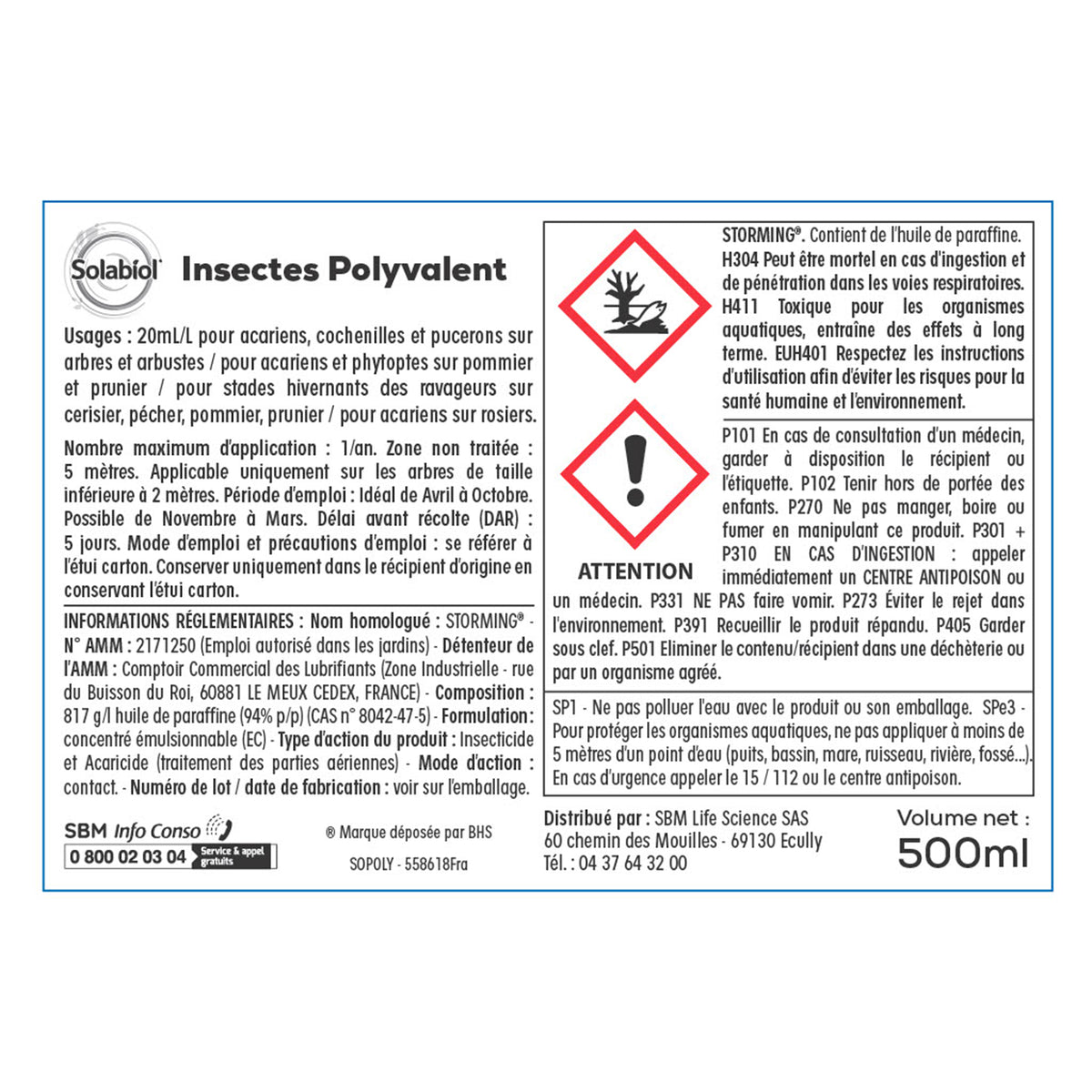 Insecticide polyvalent SOLABIOL - - Willemse