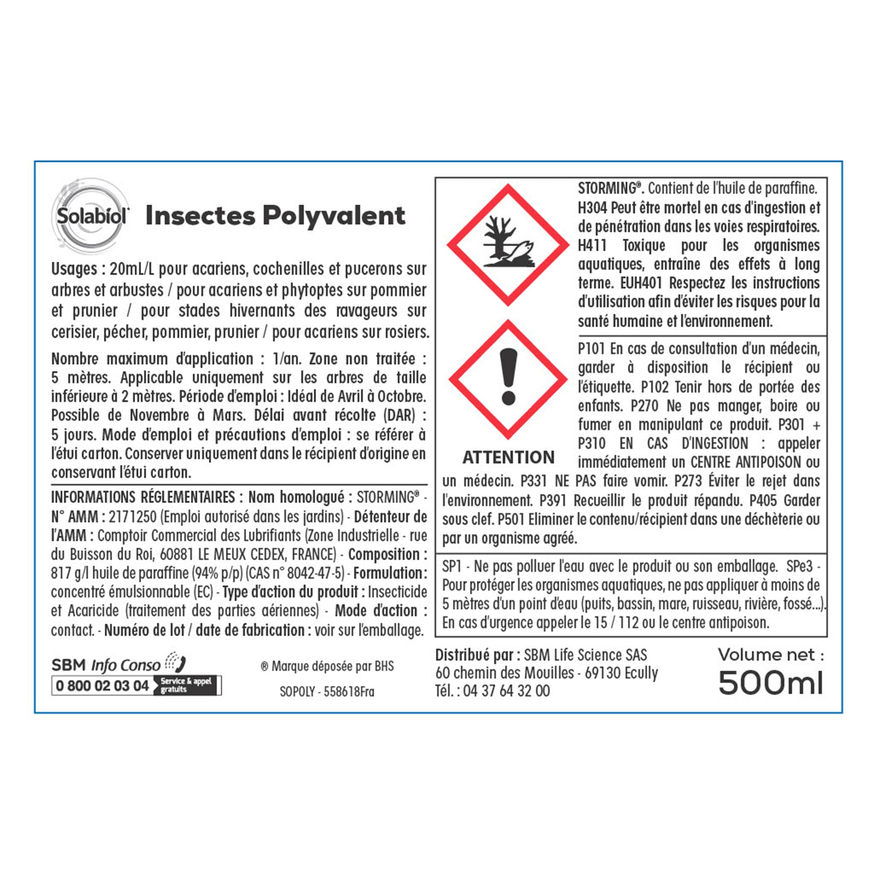 Insecticide polyvalent SOLABIOL