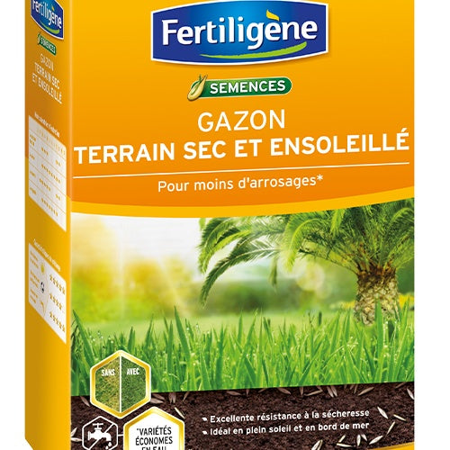 Gazon Terrain sec & ensoleillé pour moins d'arrosages - 875g - 25m² FERTILIGENE - Gazon terrain sec & ensoleillé pour moins d'arrosages 35m² - Potager