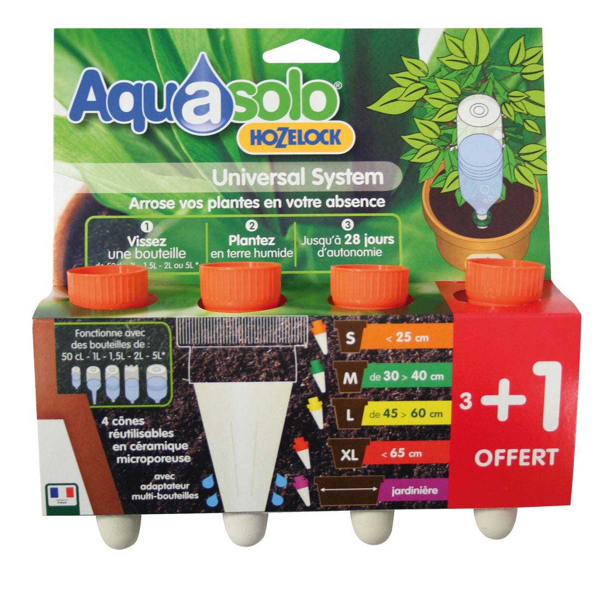 4 Cônes d’arrosage Aquasolo S - Plantes