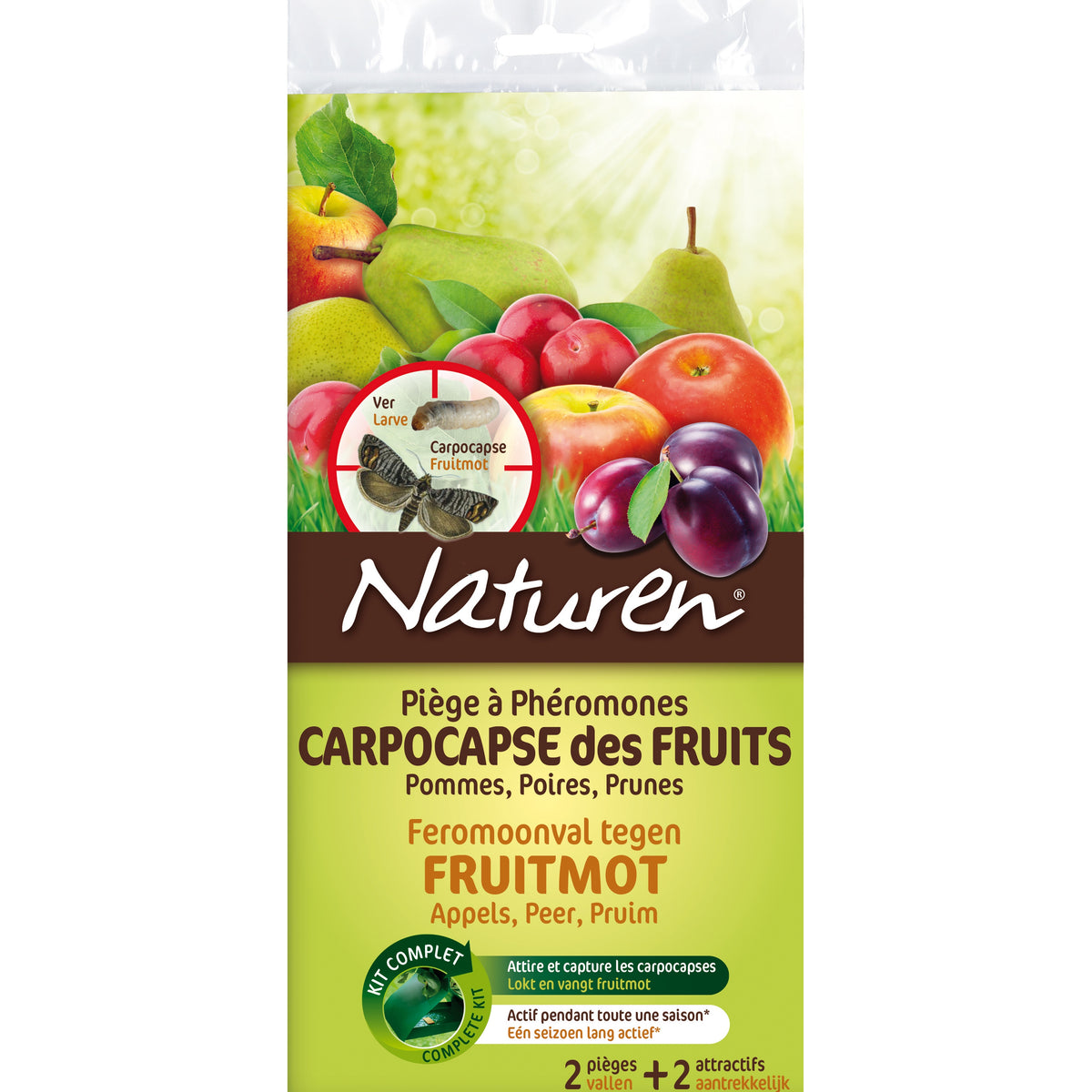 2 Pièges à phéromones - Carpocapse des fruits NATUREN - Plantes
