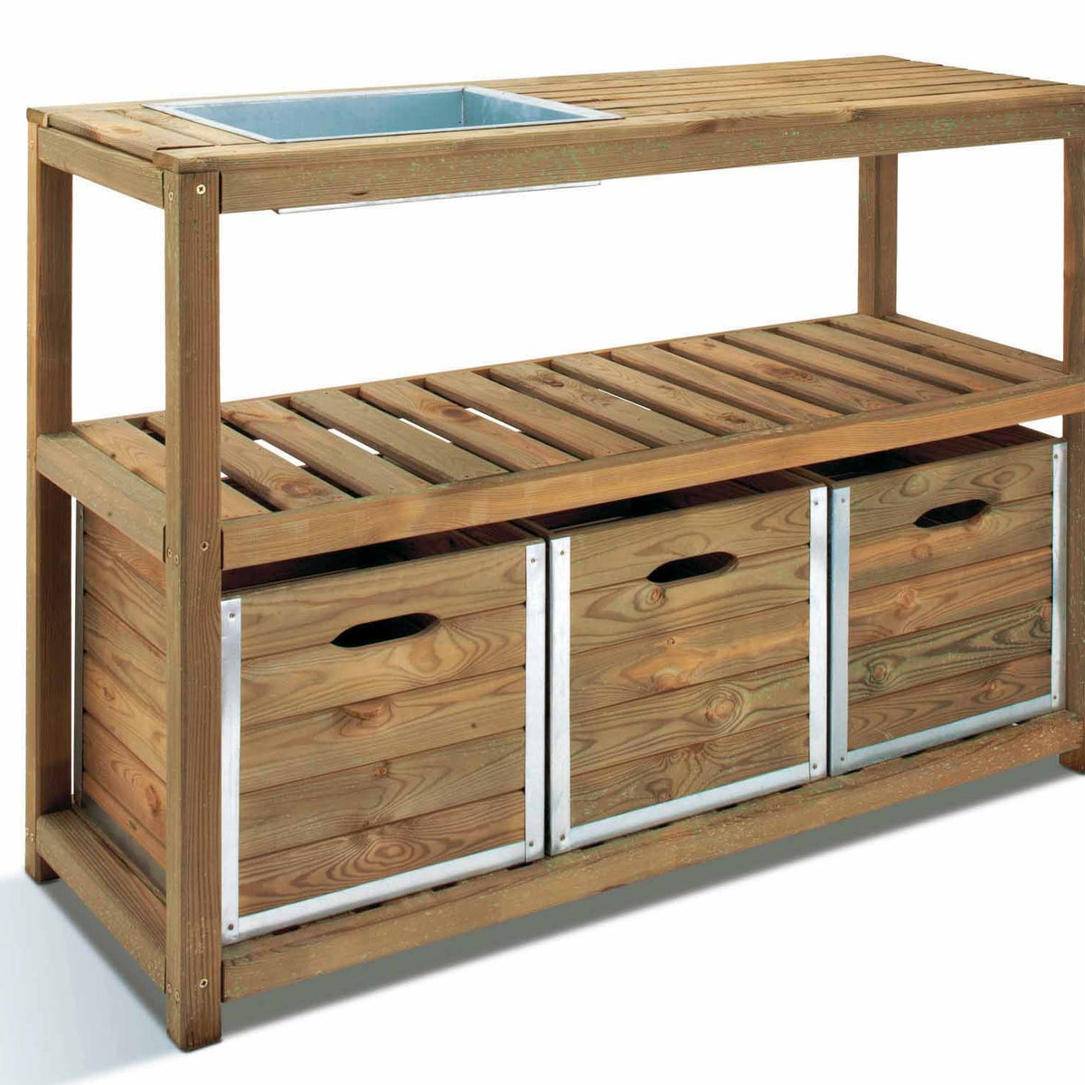 Table de préparation teintée brun - Willemse