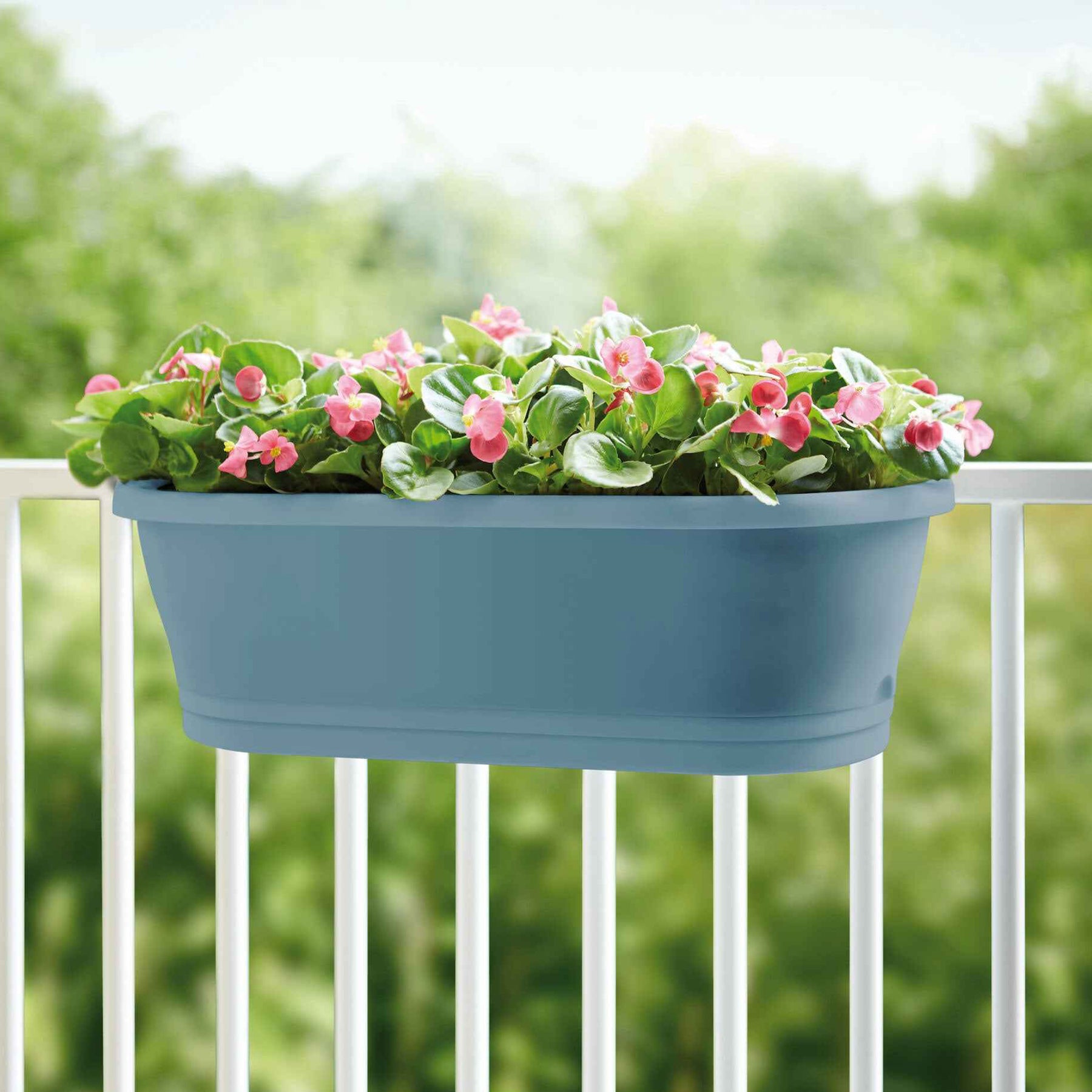 Jardinières et balconnières - Balconnière Corsica Easy Balcony bleu - 