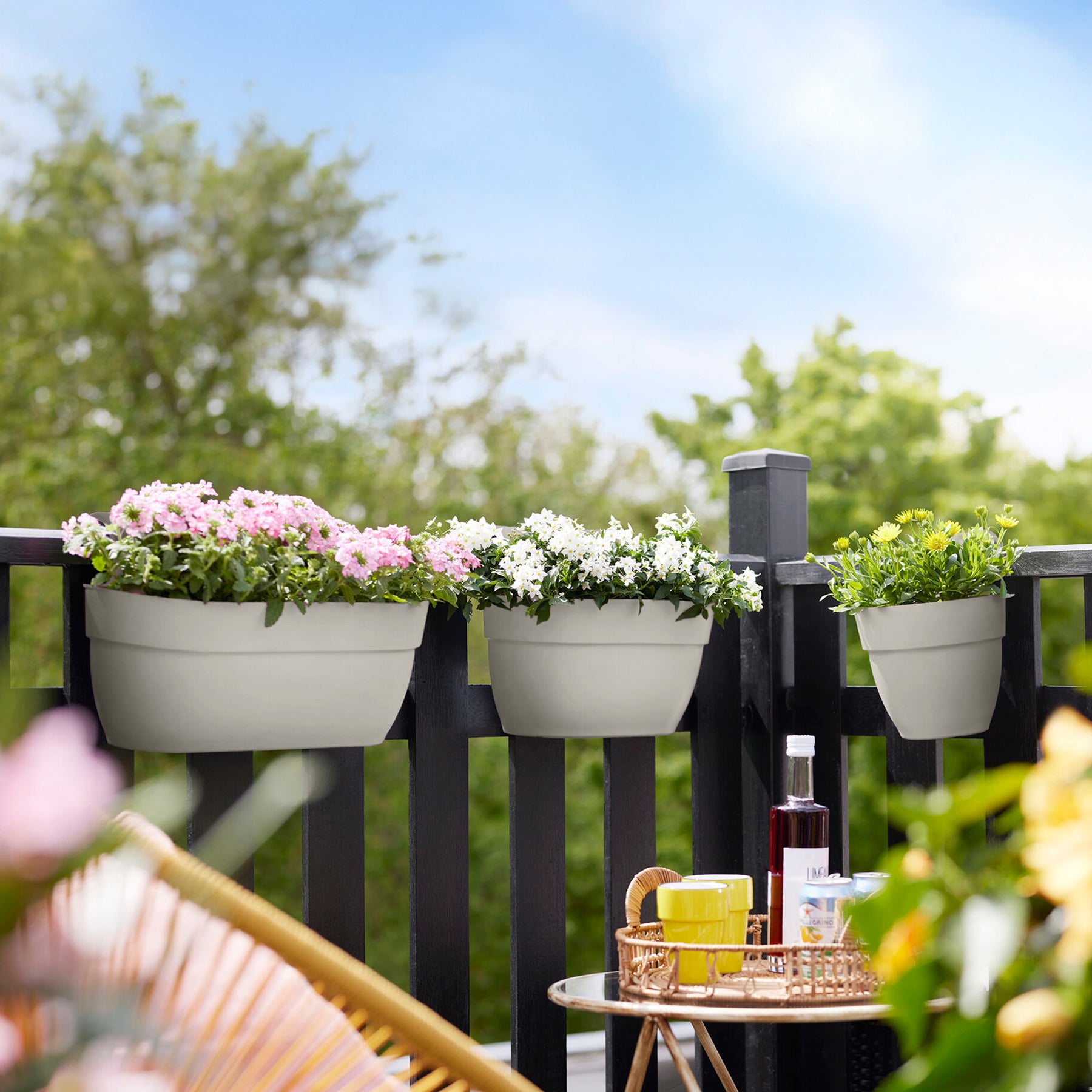  - Balconière Vibia Campana easy hanger large Blanc soie ELHO - Jardinières et balconnières