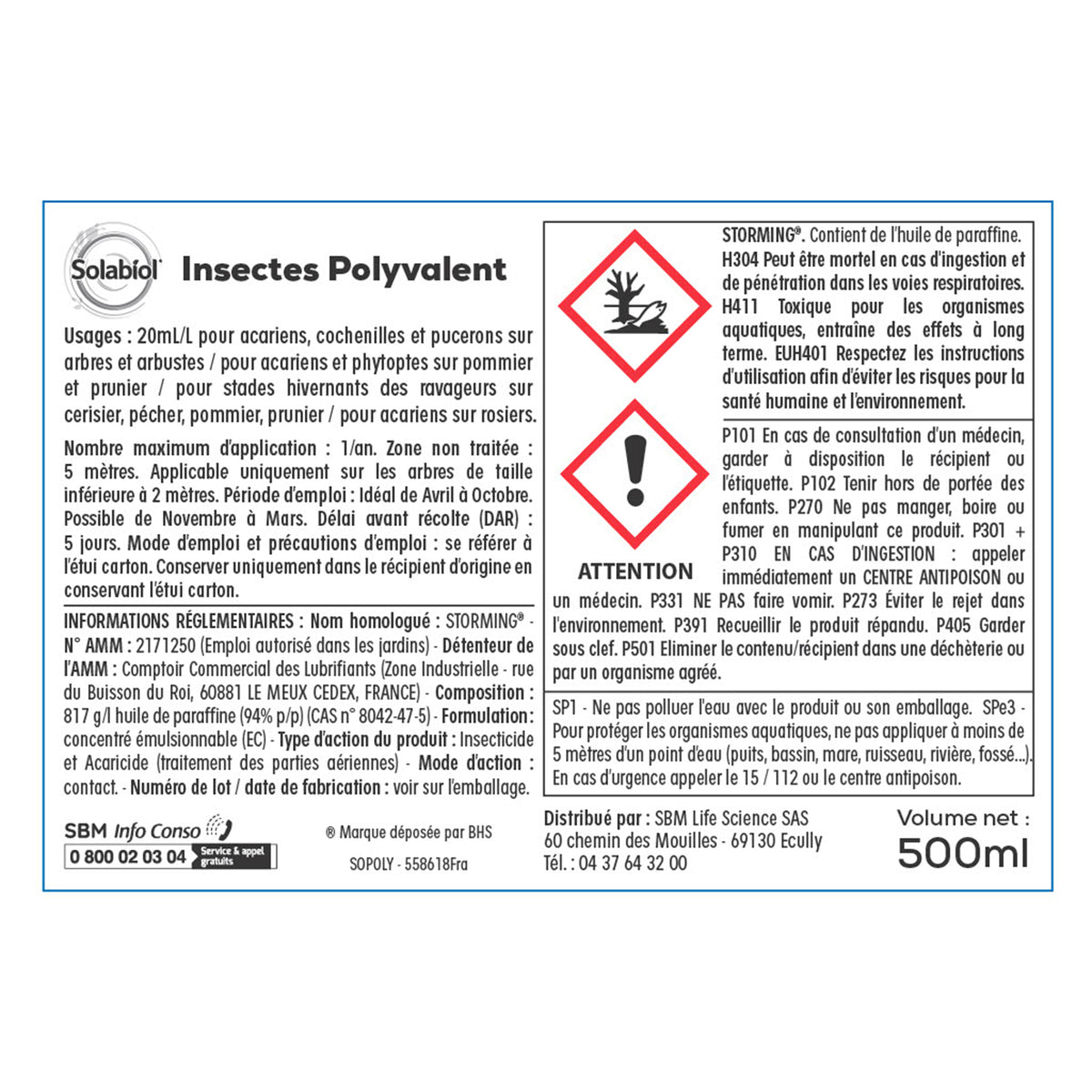 Insecticide polyvalent SOLABIOL