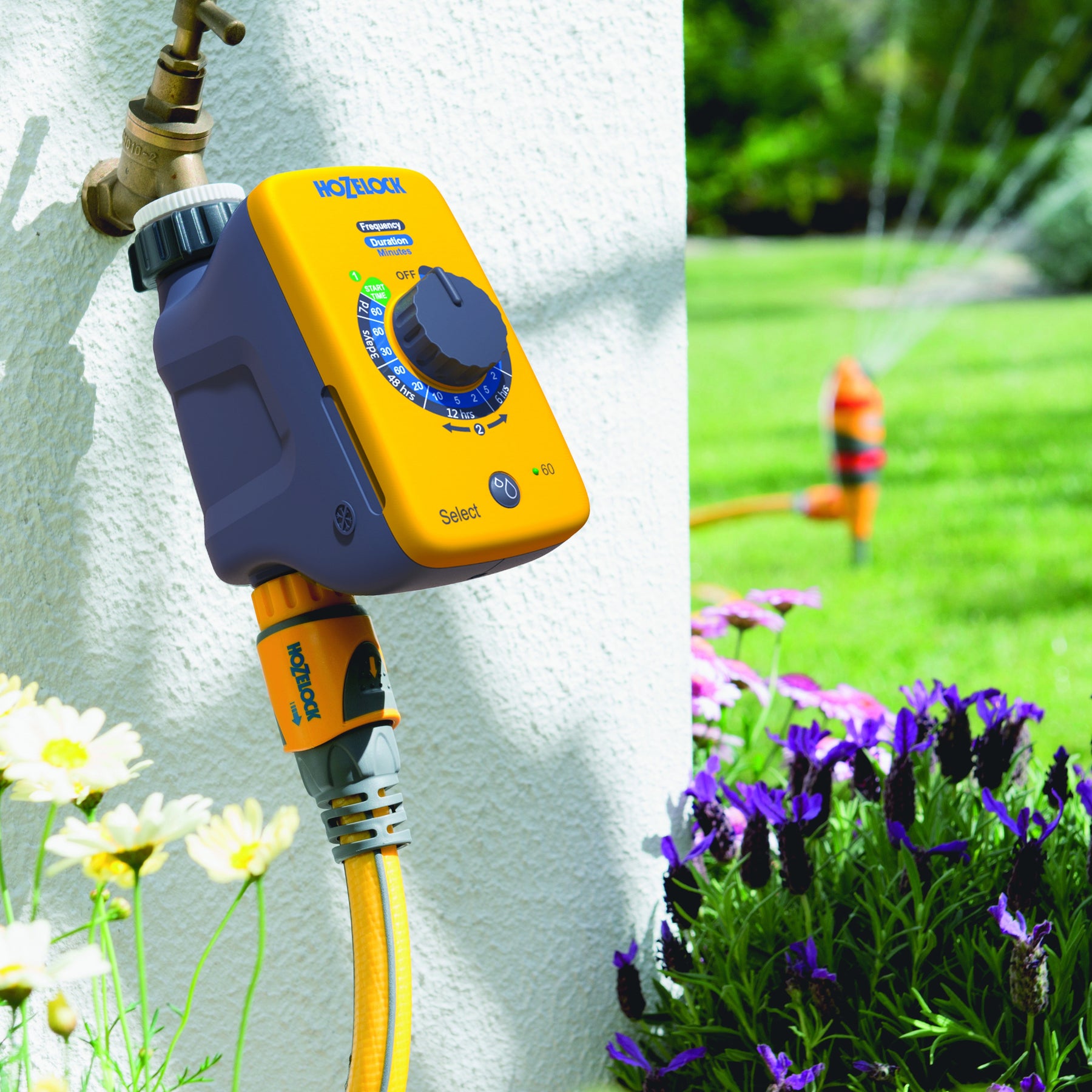 HOZELOCK Sensor Controller Programmateur Arrosage Automatique - Détecteur Lumière Lever/Coucher Soleil - Arrosage Quotidien Intelligent Jardin