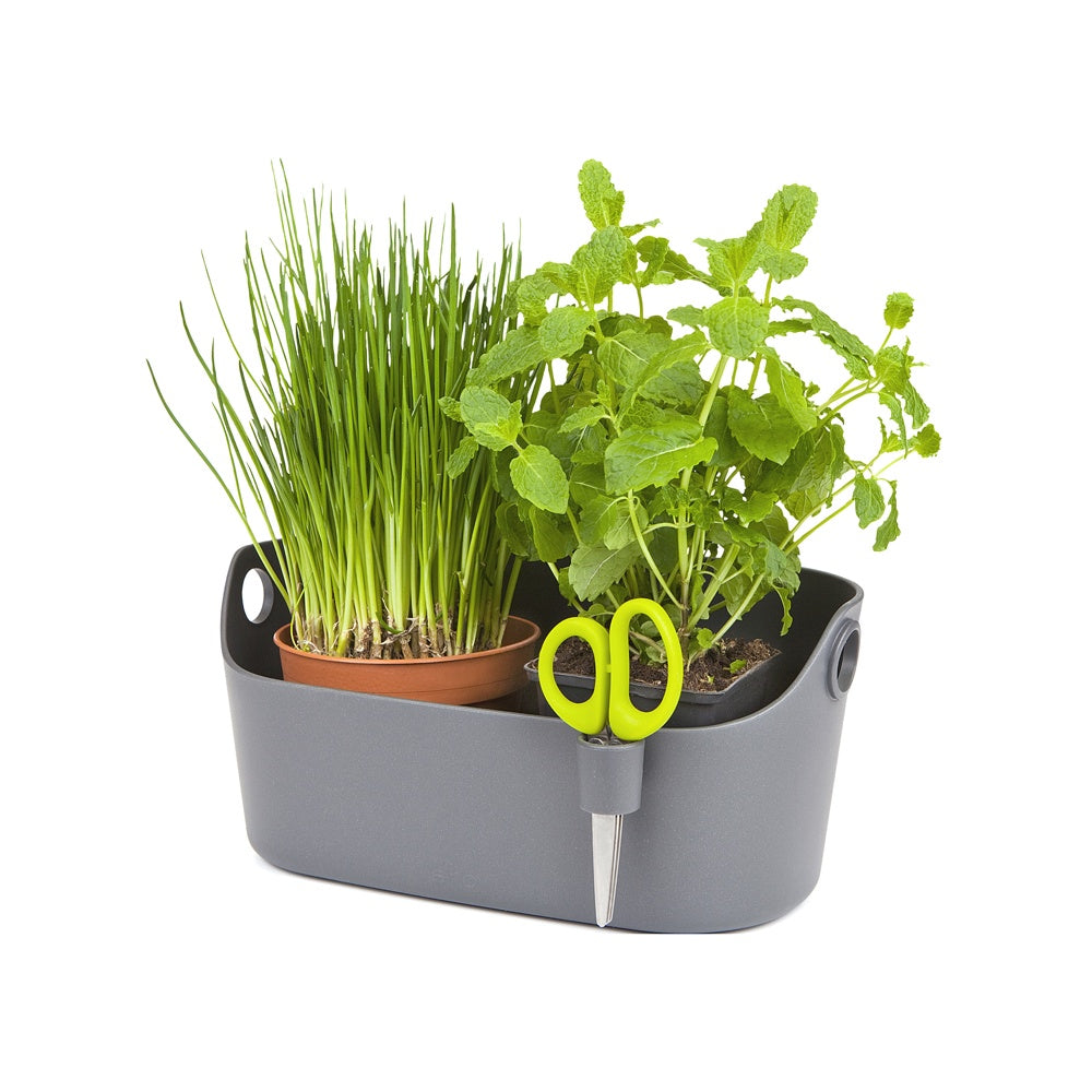 Cache-pot Brussels Herbs Station anthracite ELHO